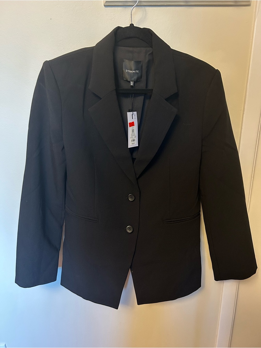 Dynamite Black Women's Classic Two-Button Blazer